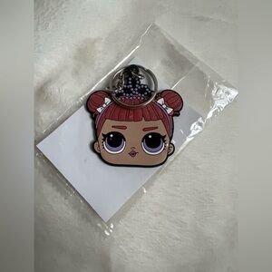 LOL Surprise Rubber Doll Head Keychain